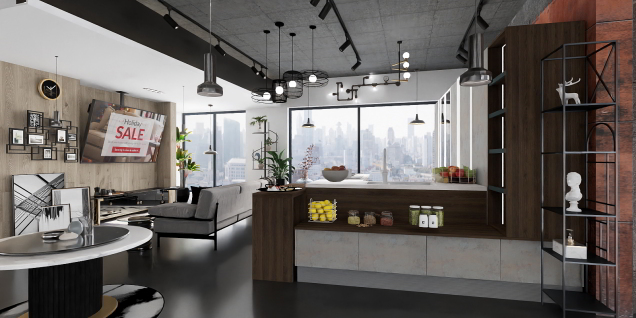 industrial apartment -black