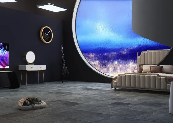 Chambre futuriste  Design Rendering