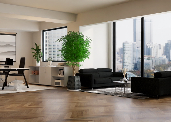 office with lounge  Design Rendering