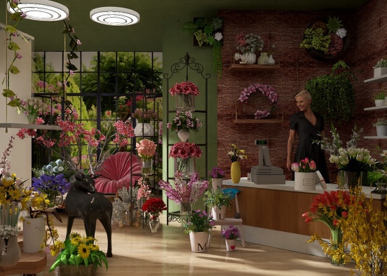 Flower Power Shop Design Rendering