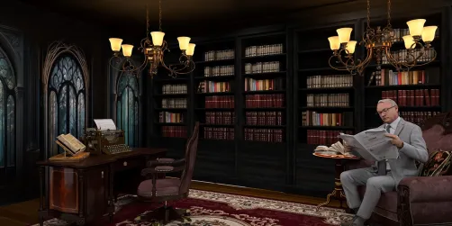 Dark Academia Home Office 