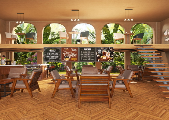 トロピカルカフェ (Tropical Cafe) Design Rendering