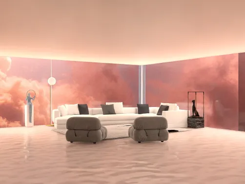 A huge hall interior cute design ! 