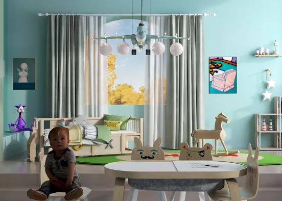 A child's room  Design Rendering