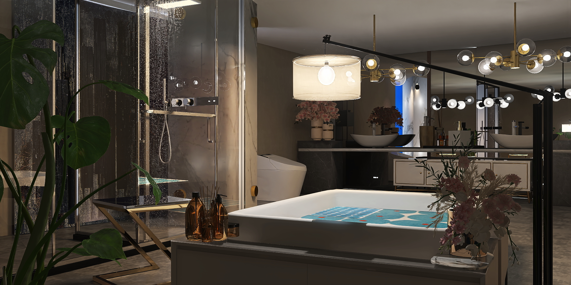 Banheiro moderno e elegante