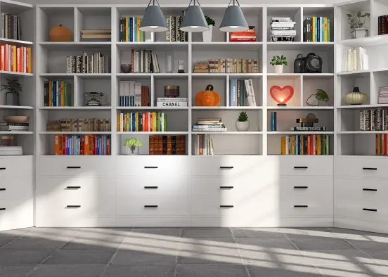 Bookshelves  Design Rendering
