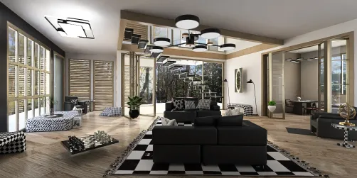 Black and white makes a room look DYNAMITE ! 