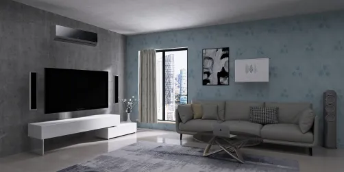 grey themed living room 