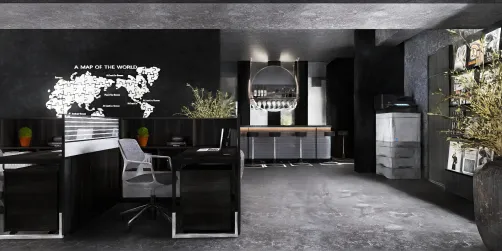 Hybrid Open Office and Bar....