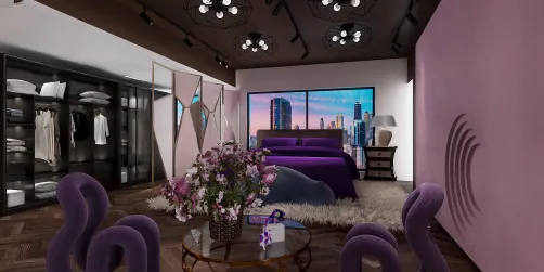 Purple bedroom.💜💜💜