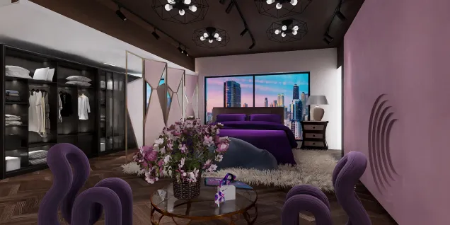 Purple bedroom.💜💜💜