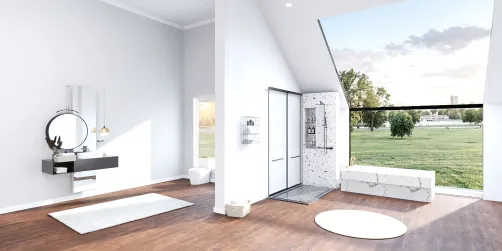 An modren, Empty bathroom