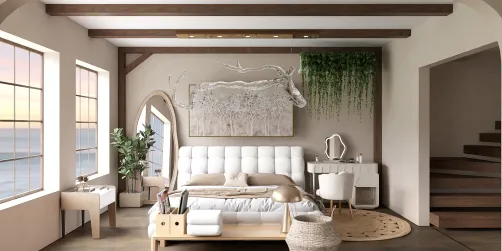 boho chic holiday home 🥭🍸