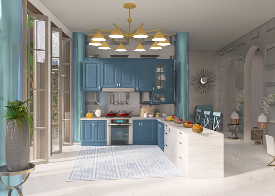 Lovely kitchen space Design Rendering