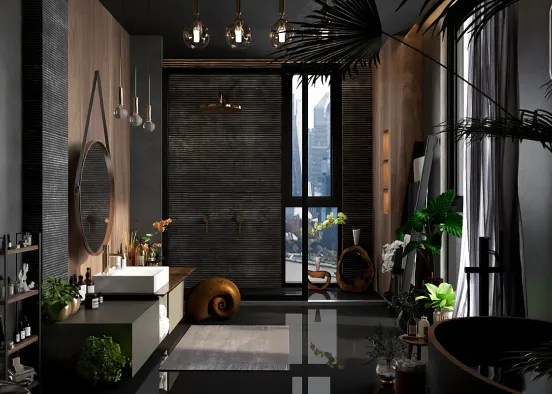 # Love bathroom. 🟤⚫ Renderização de Design