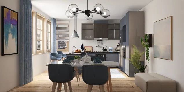 Blue apartment Kitchen 💙