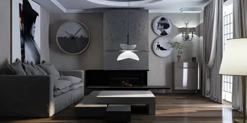 Gray living room idea 💡