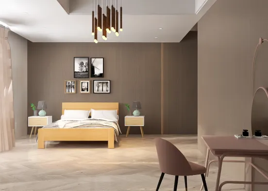 A luxurious and peaceful room just for you Design Rendering