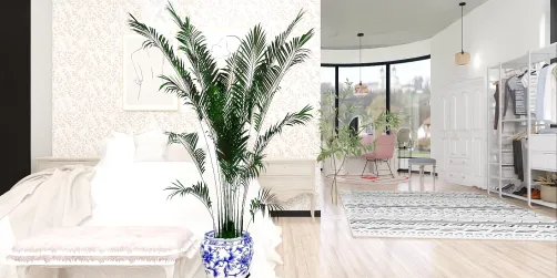 An open, fun and warm bedroom