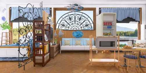 relaxing motel room on the lake