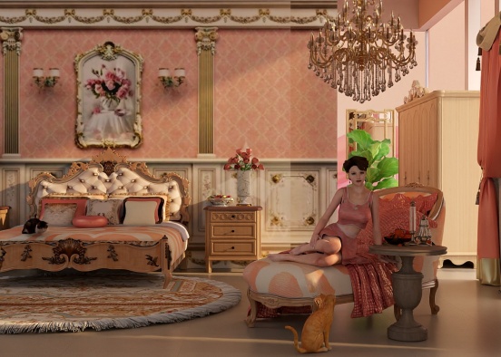 The peach room for the princess.👸🪷🧡 Design Rendering