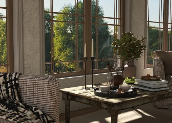 # A coffee and sunbath Renderização de Design