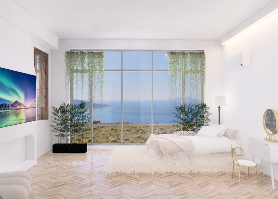 a cute white room 

 Design Rendering