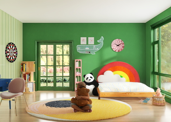 Kid’s bedroom. Design Rendering
