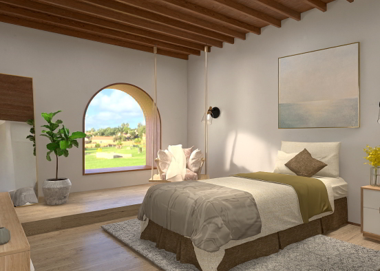 Beach House Bedroom Idea Design Rendering