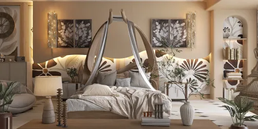 Modern Botanical Bedroom