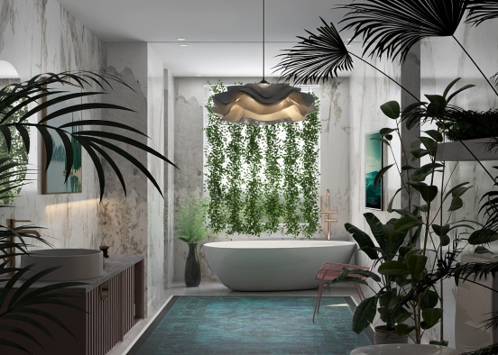 Bath in Green Design Rendering