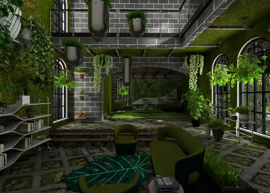 Botanical lounge  Design Rendering