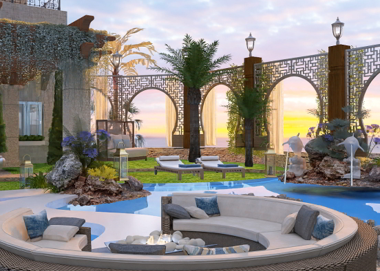 Mediterranean villa  Design Rendering