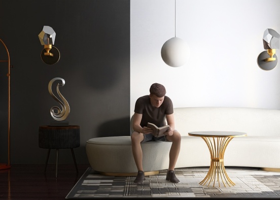 classical dark theme 
modern living room 💕 Design Rendering