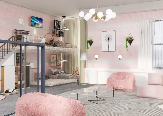 💖 Pink room 💖  Design Rendering