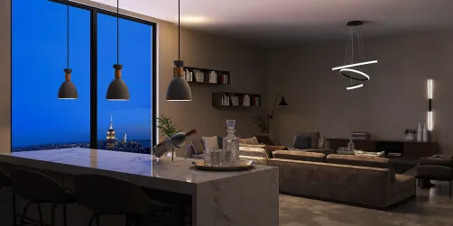 Living room with no tv (they took it away)