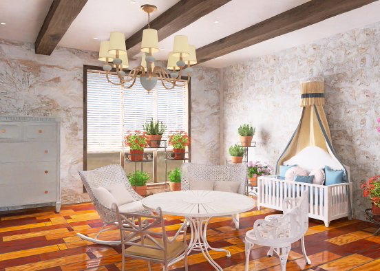 livingroom met country style  Design Rendering