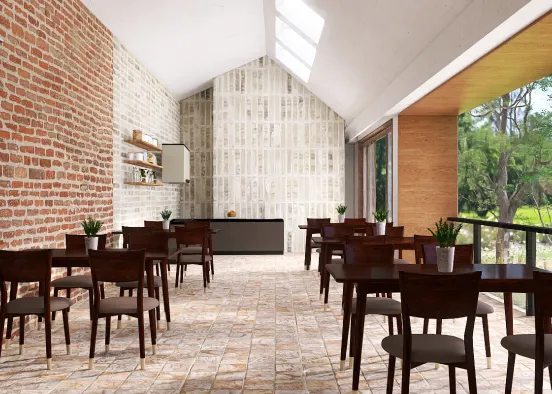 # my industrial cafe Renderização de Design