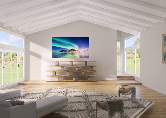 Simplistic living room  Design Rendering