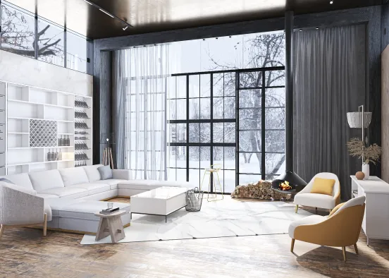 Cozy Living room  Design Rendering