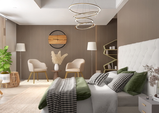 Cozy Minimalist Bedroom Design Rendering
