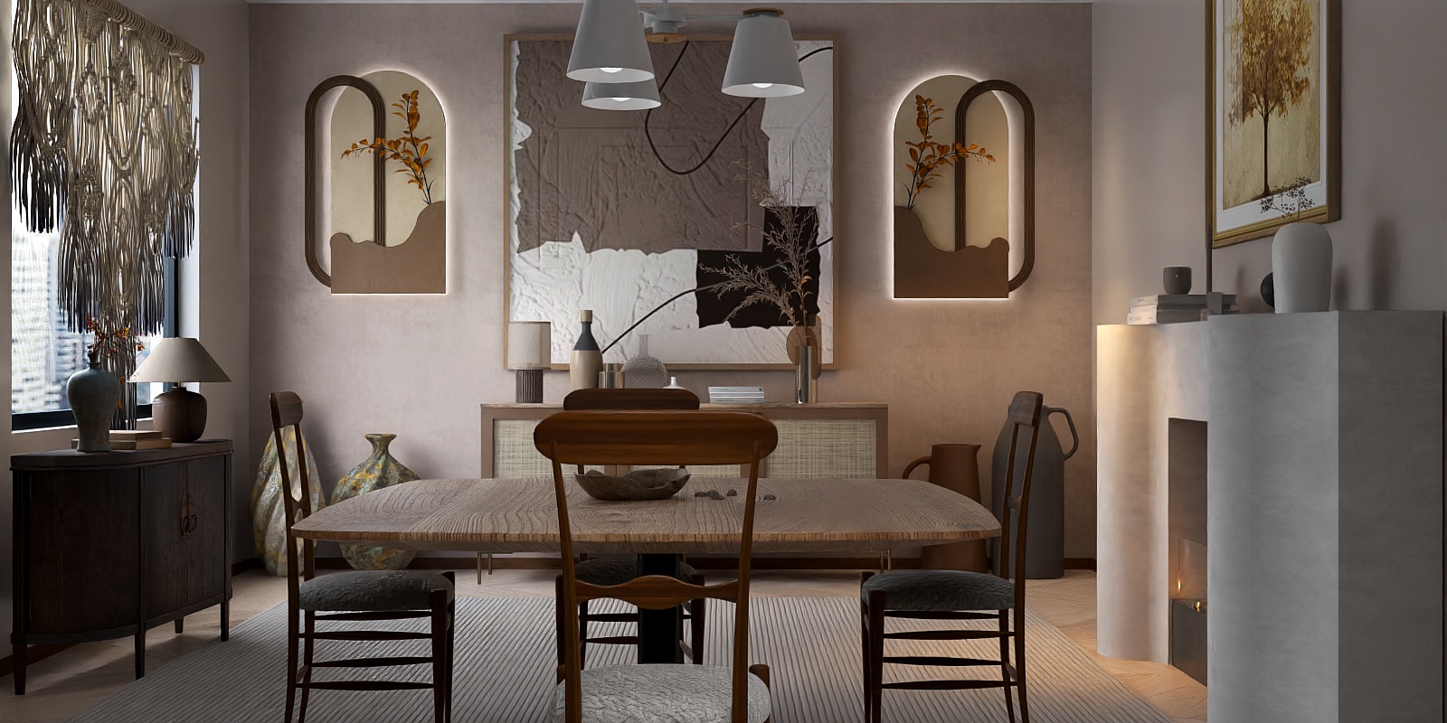 Wabi sabi dining room 