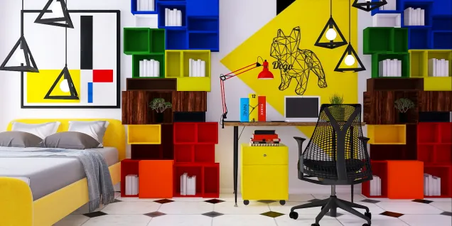 Colorful Geometric Kid's Room 😃