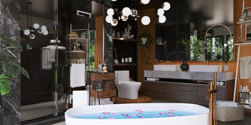 The luxury bathroom
