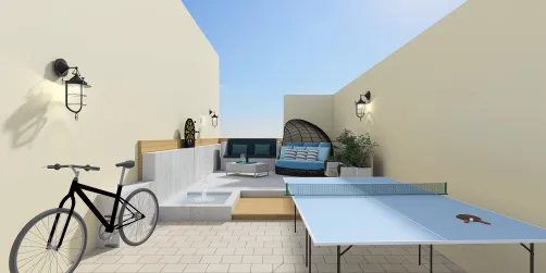 Sea house: terrace of the adolescent bedroom