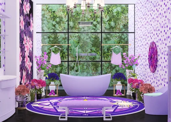 Purple Bathroom ☂️💜🔮 Design Rendering
