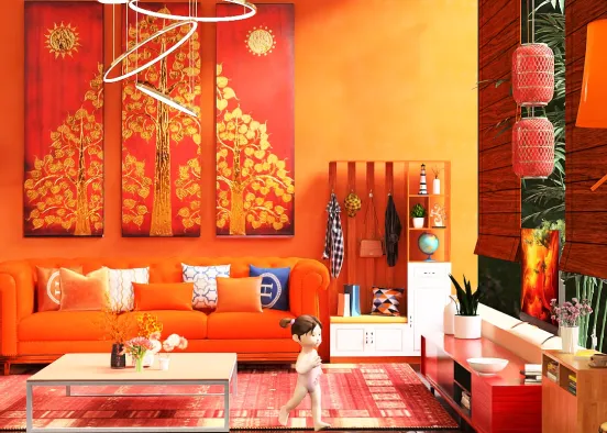 Orange room (Rainbow house) Design Rendering
