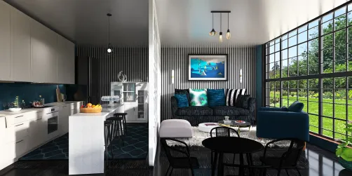 open plan kitchen 