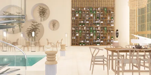 Japandi Style Book Café