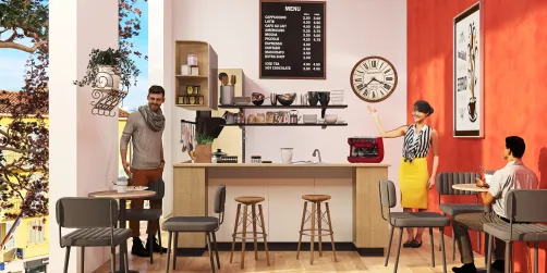 Small family owned cafe